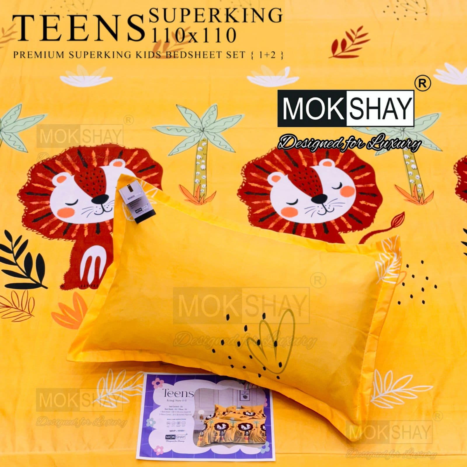 Teens cartoon kids bedsheets queen size