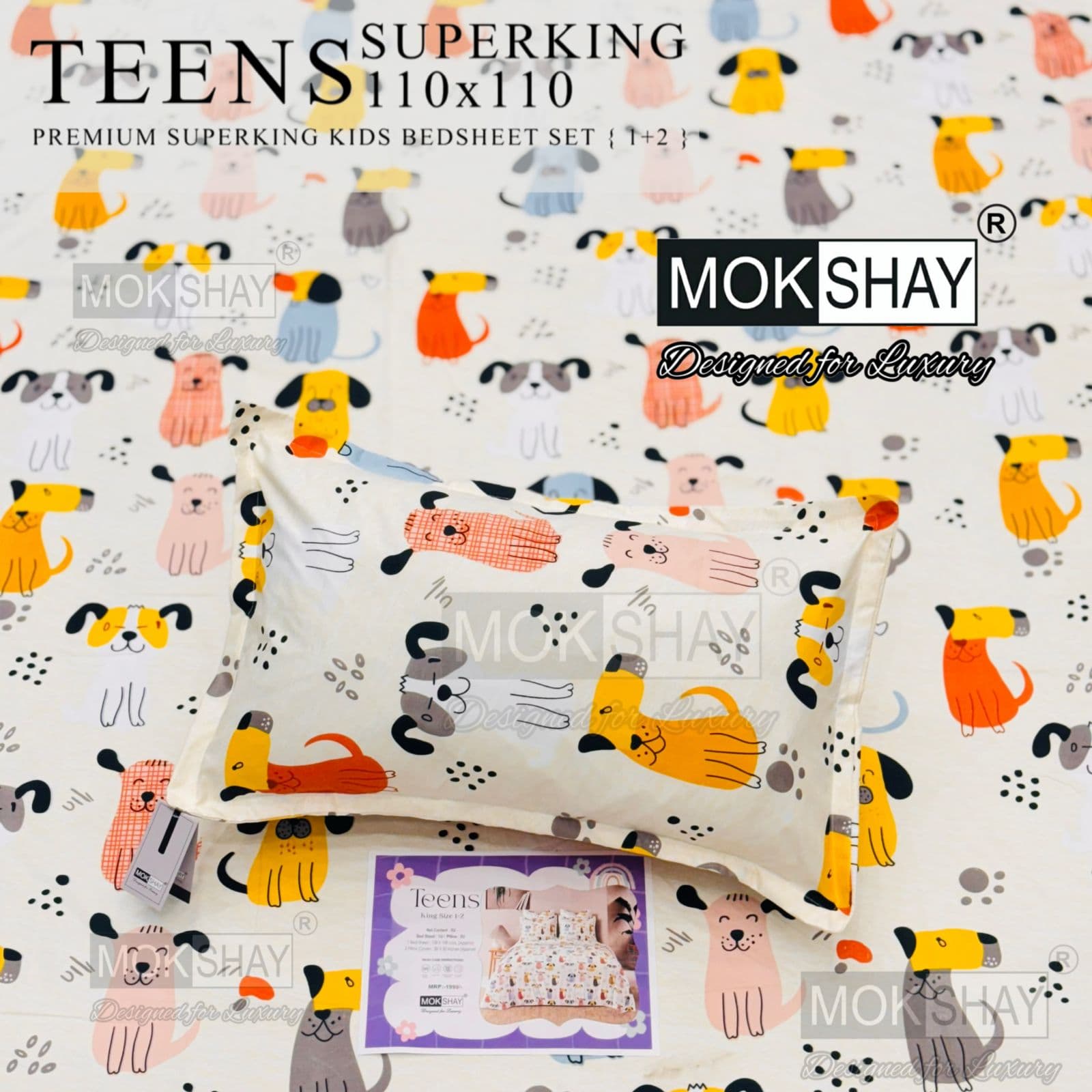 Teens cartoon kids bedsheets queen size
