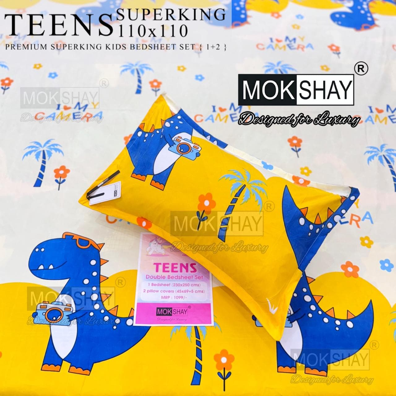 Teens cartoon kids bedsheets queen size