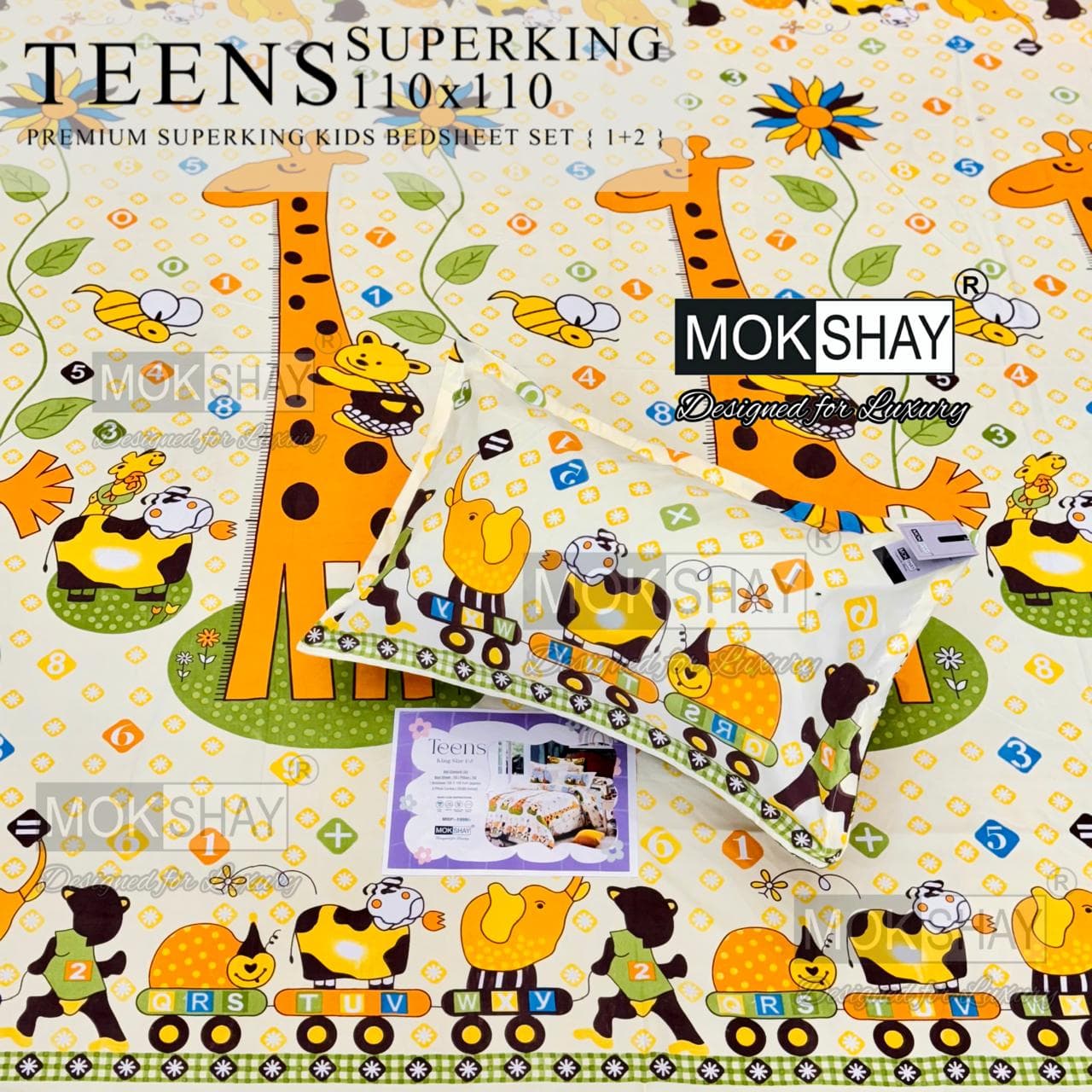 Teens cartoon kids bedsheets queen size