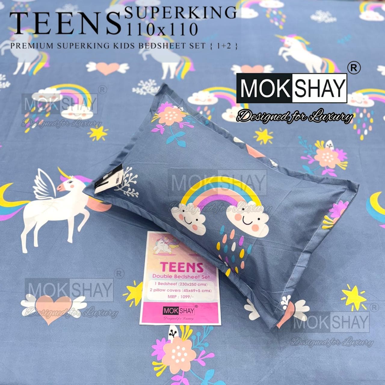 Teens cartoon kids bedsheets queen size