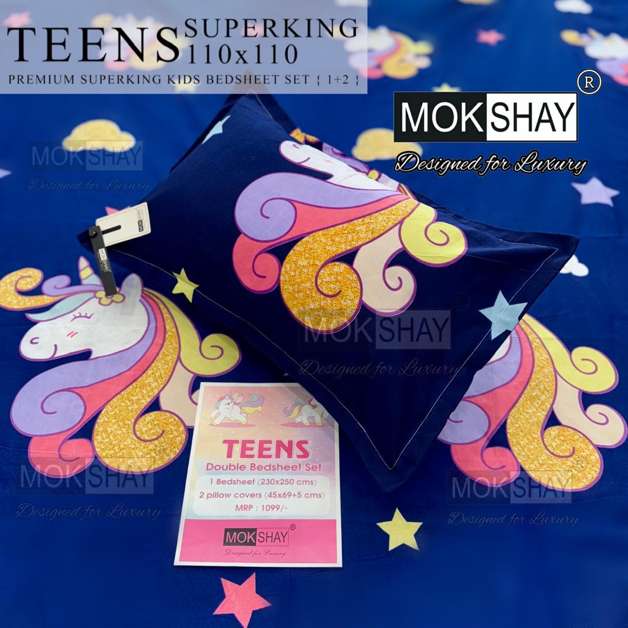Kids teens cartoon bedsheets queen size