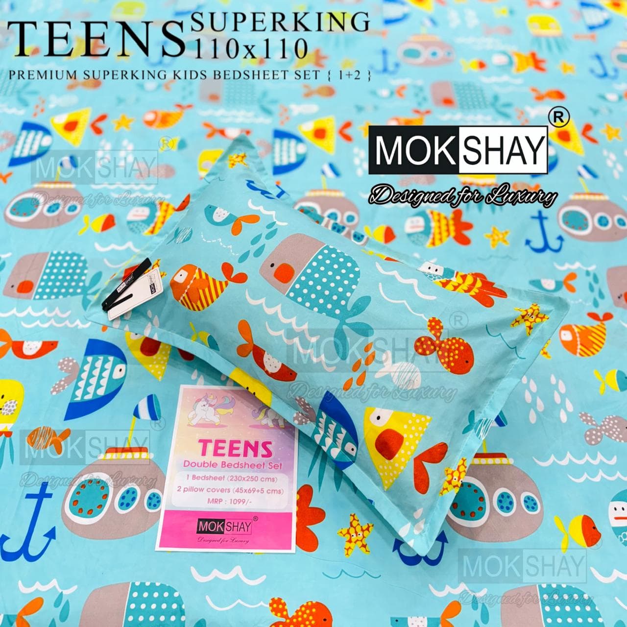 Kids teens cartoon bedsheets queen size