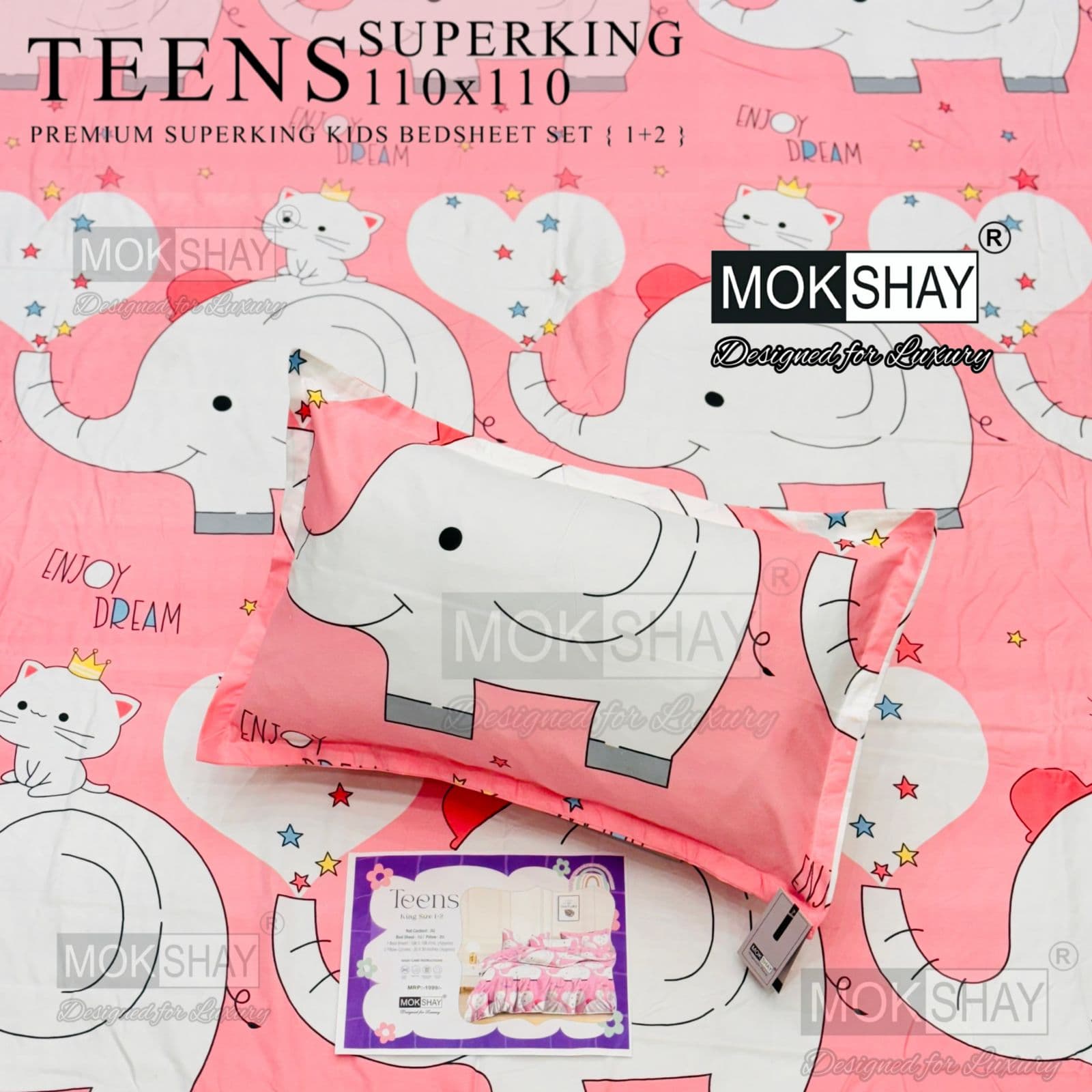 Teens cartoon kids bedsheets queen size