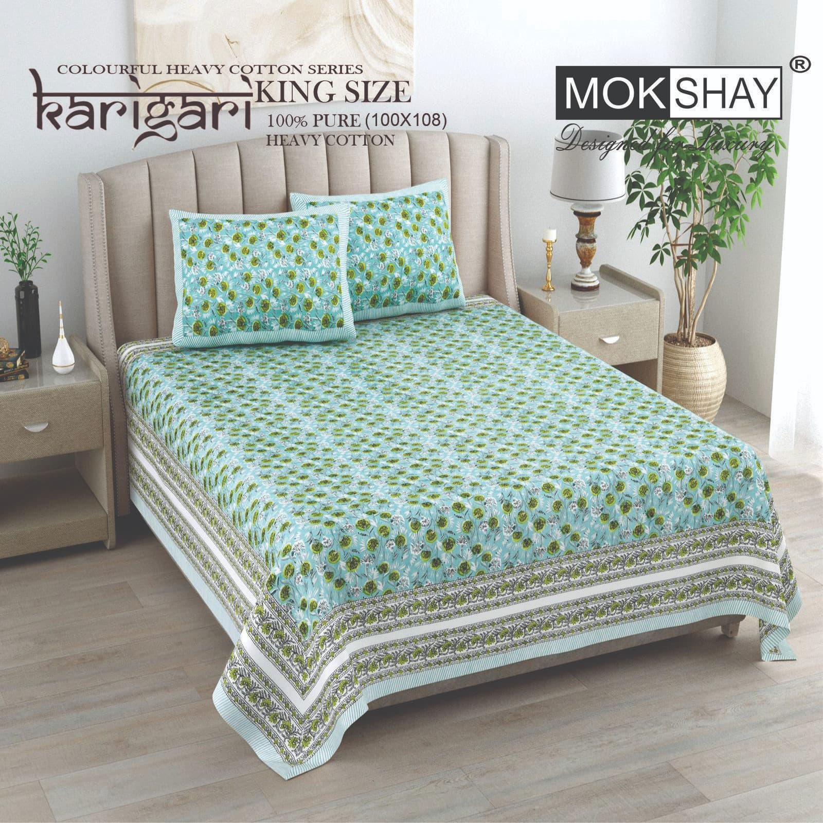 Karigari Premium cotton King size bedsheet