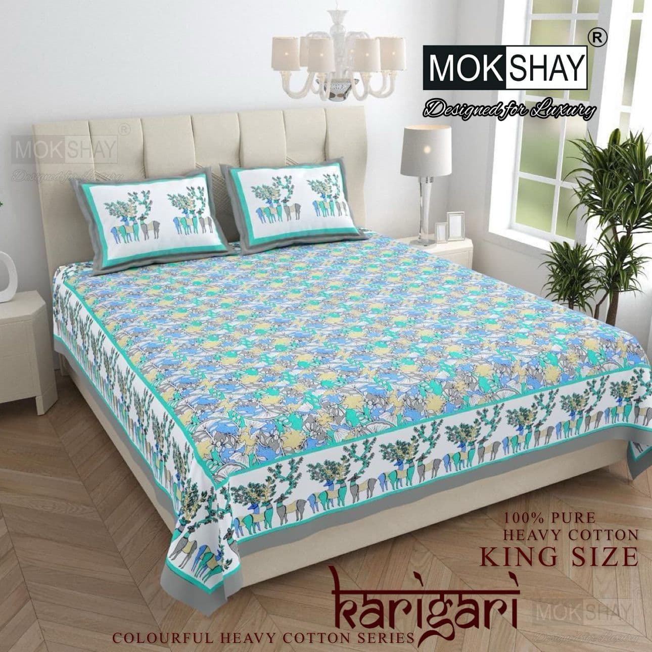 Karigari Premium cotton King size bedsheet