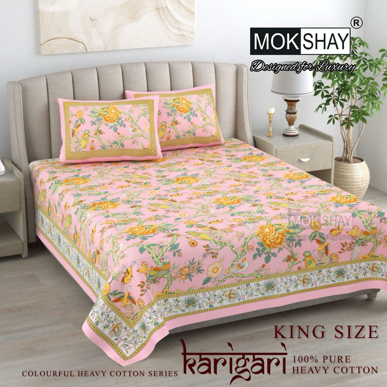 Karigari Premium cotton King size bedsheet