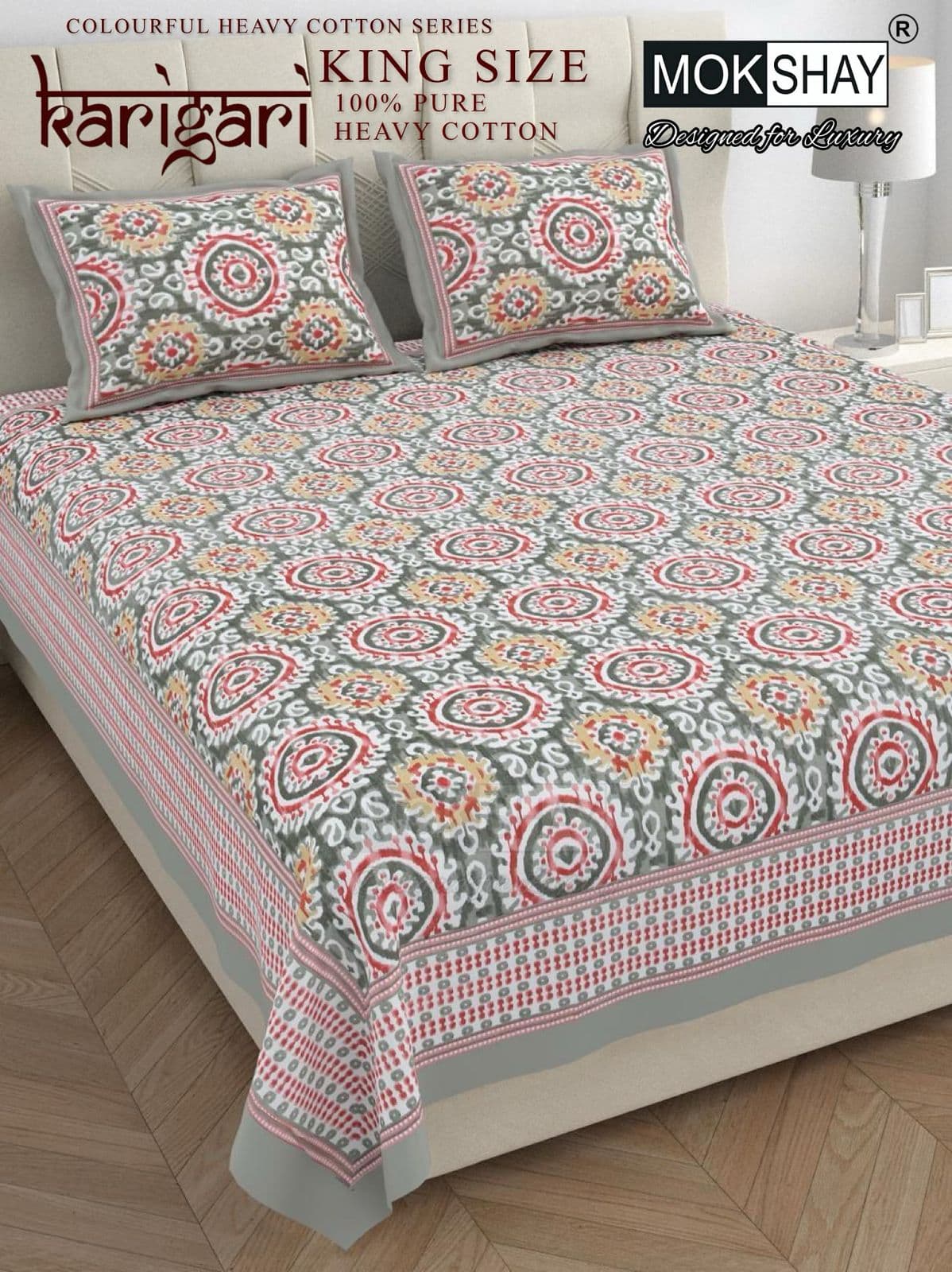 Karigari Premium cotton King size bedsheet