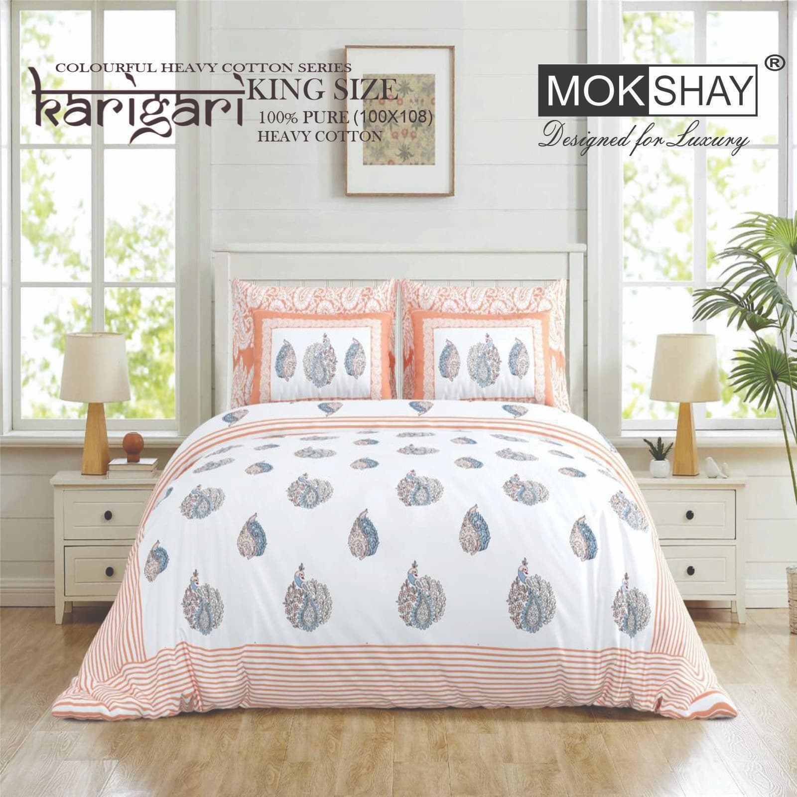 Karigari Premium cotton King size bedsheet