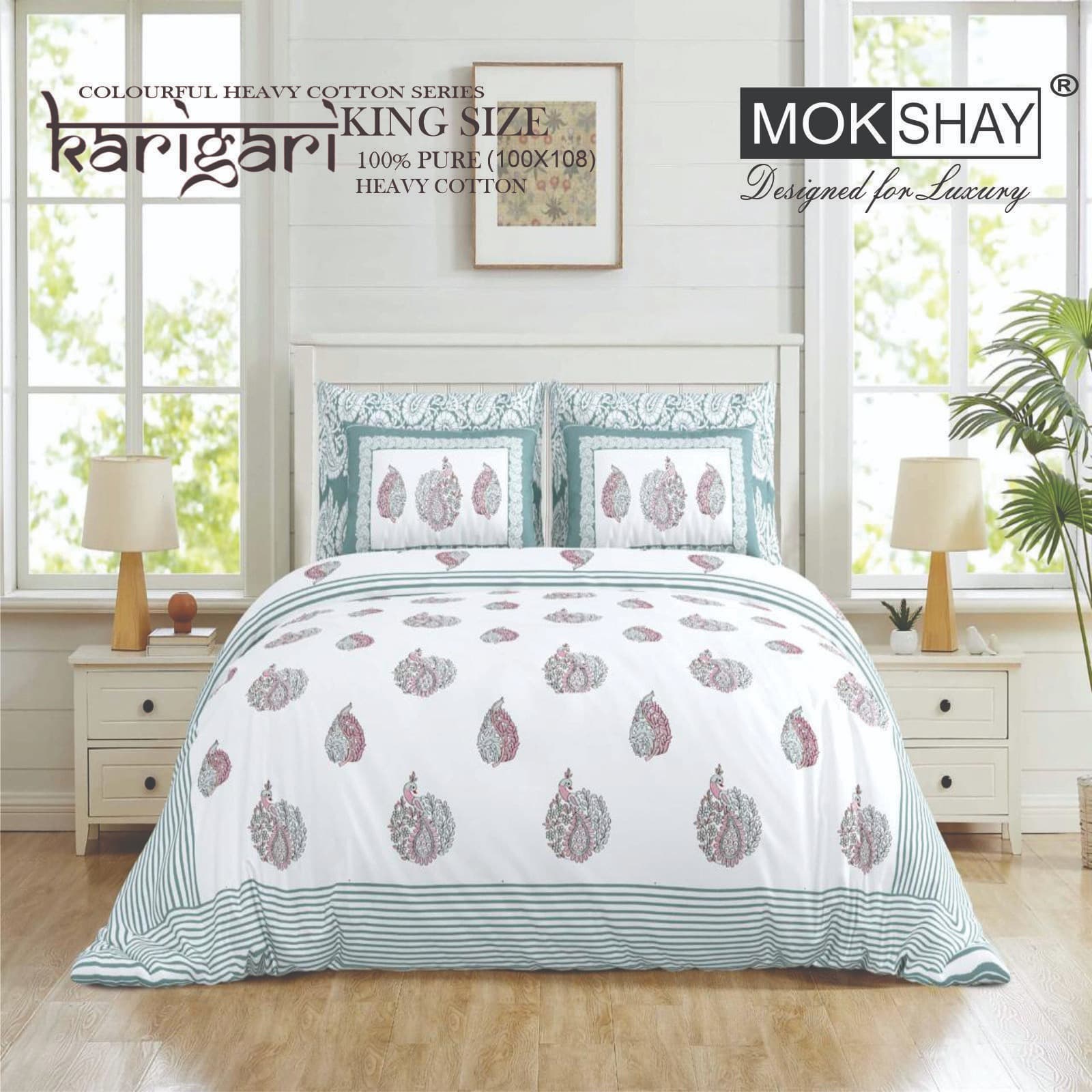 Karigari Premium cotton King size bedsheet