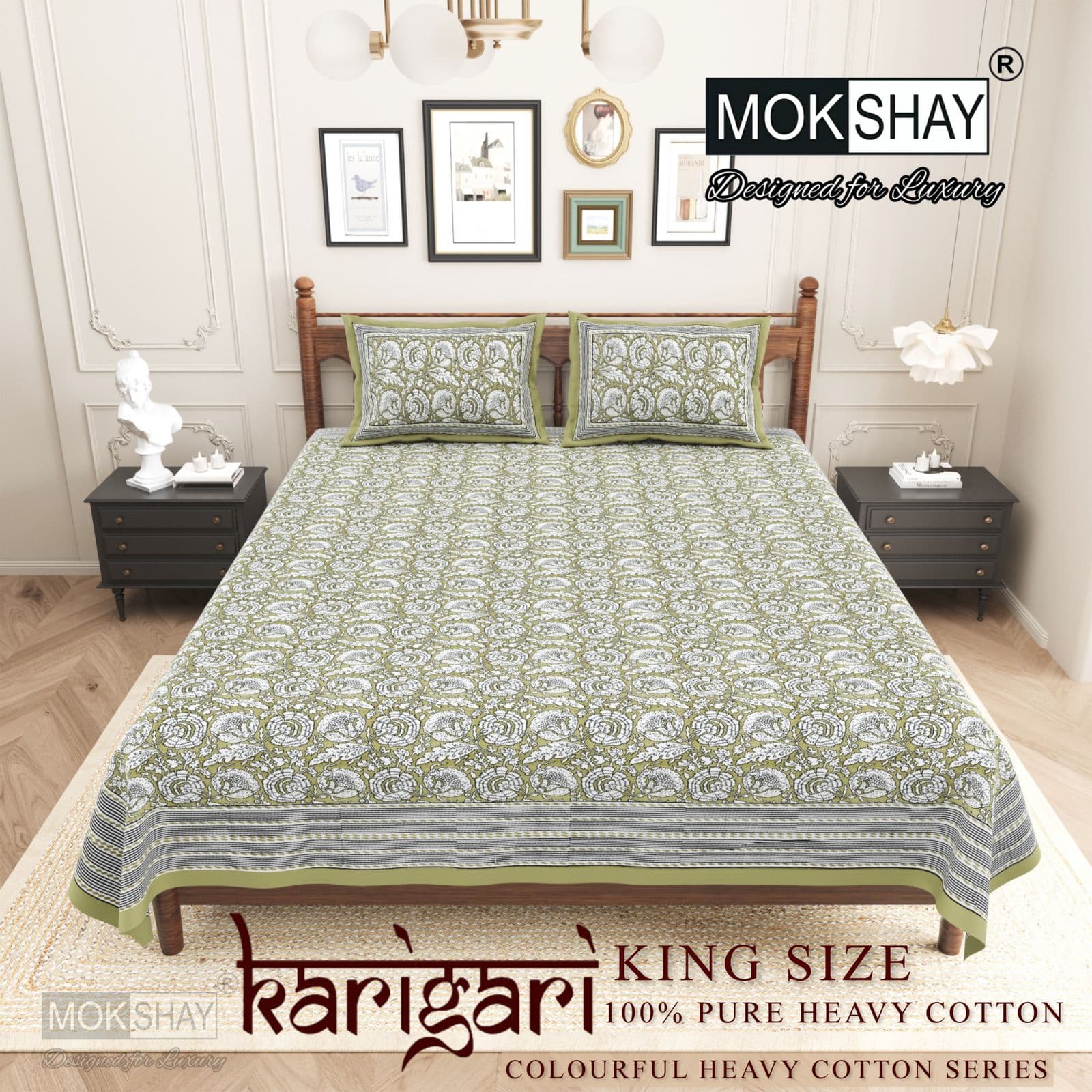 Karigari Premium cotton King size bedsheet