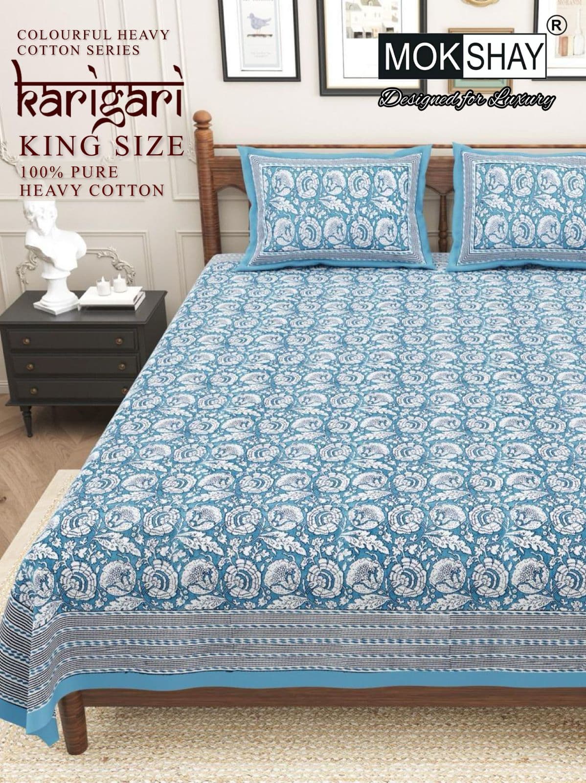 Karigari Premium cotton King size bedsheet