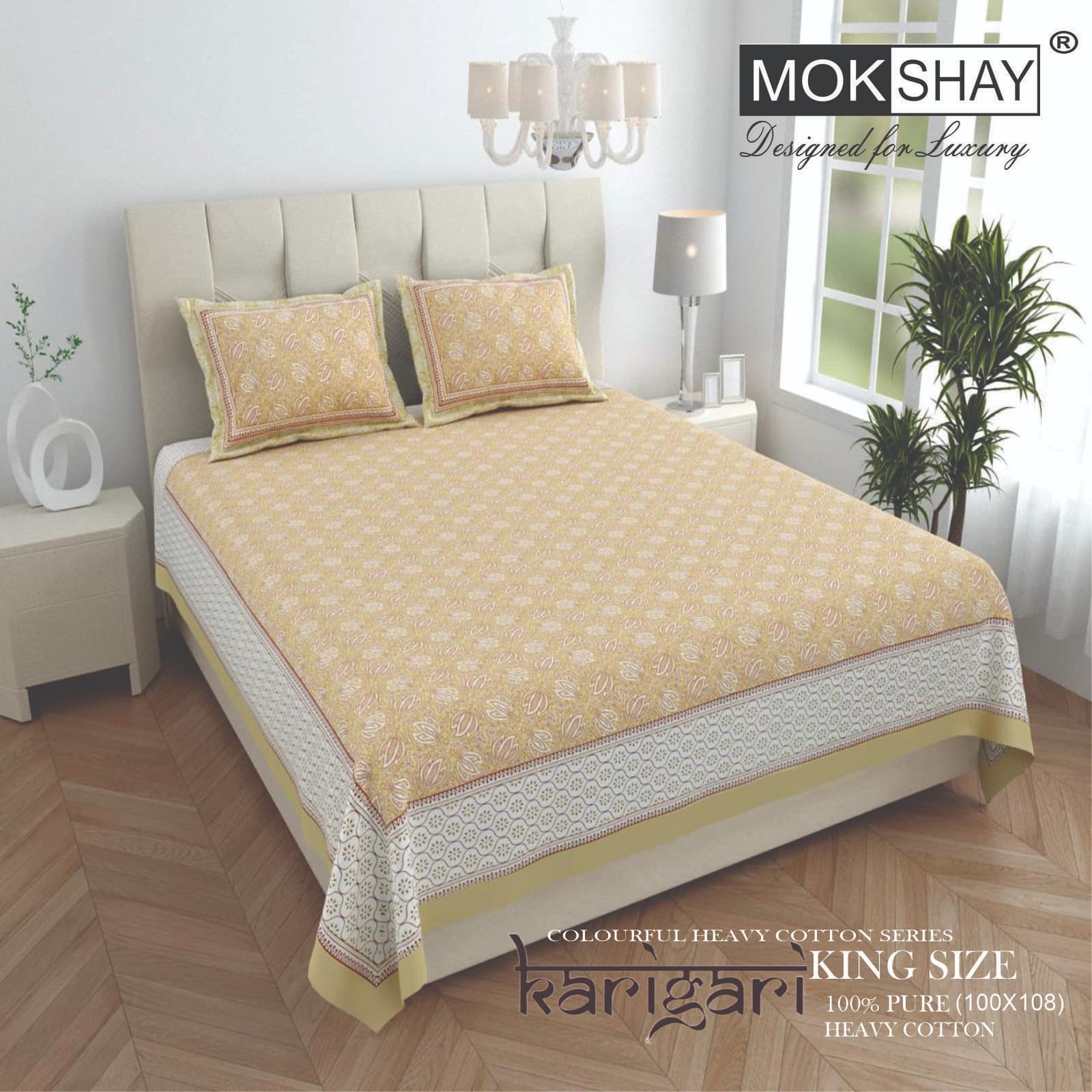 Karigari Premium cotton King size bedsheet