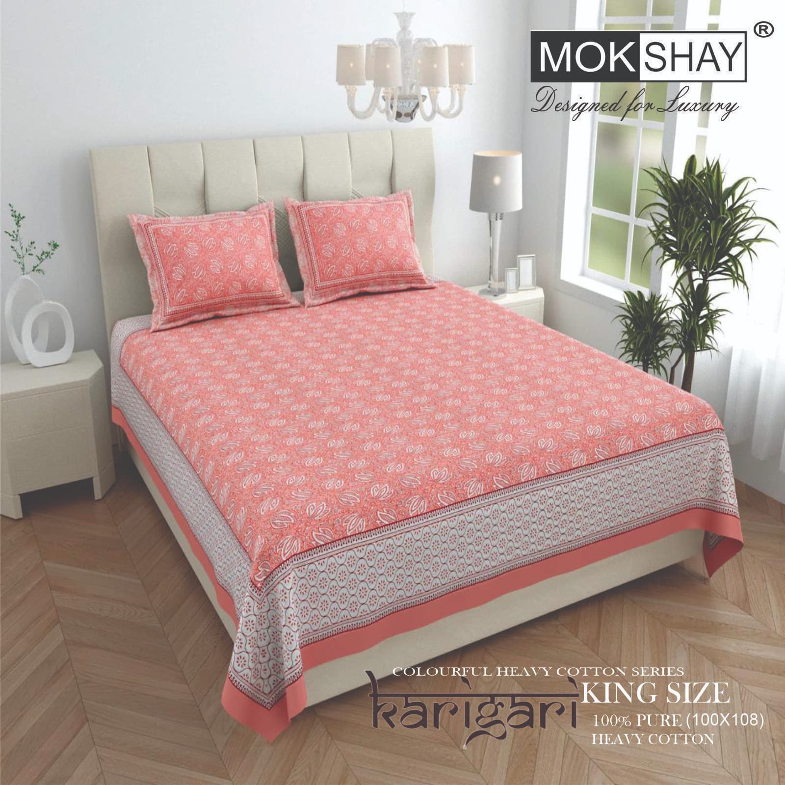 Karigari Premium cotton King size bedsheet