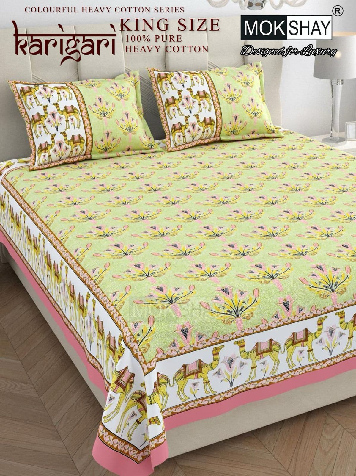 Karigari Premium cotton King size bedsheet