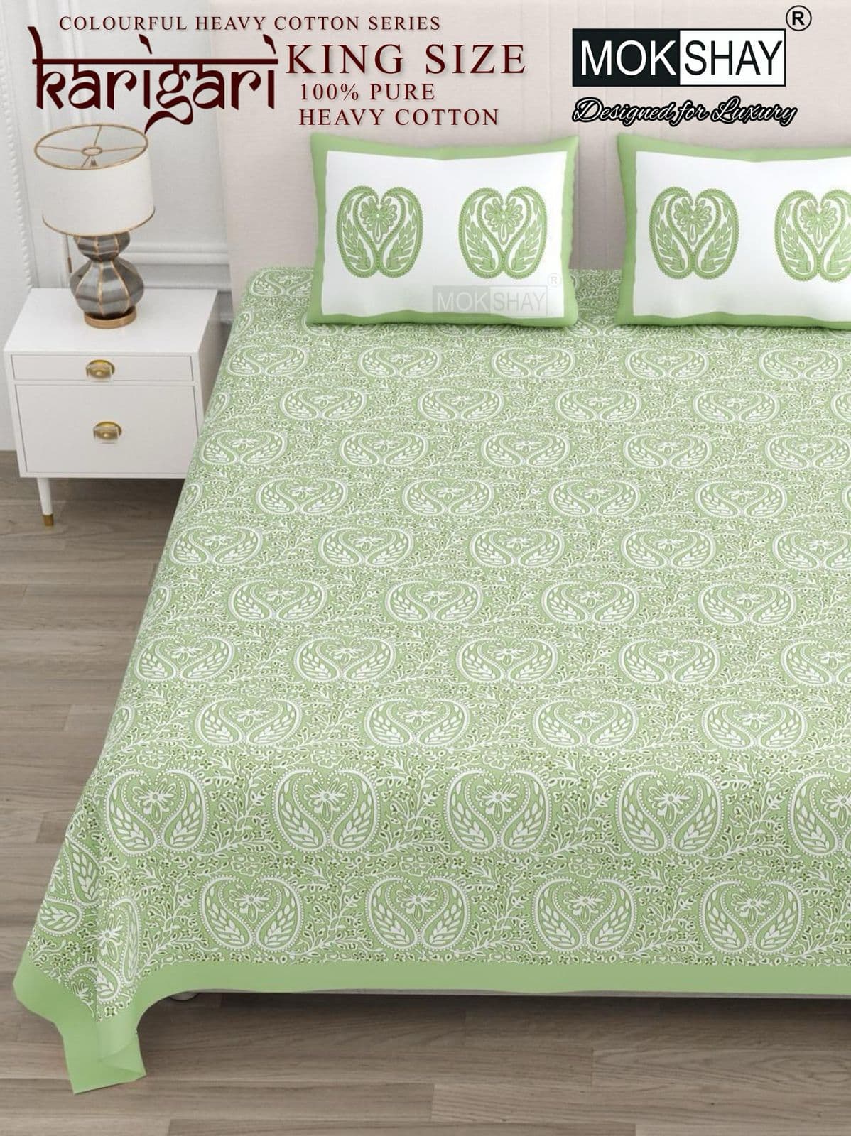 Karigari Premium cotton King size bedsheet