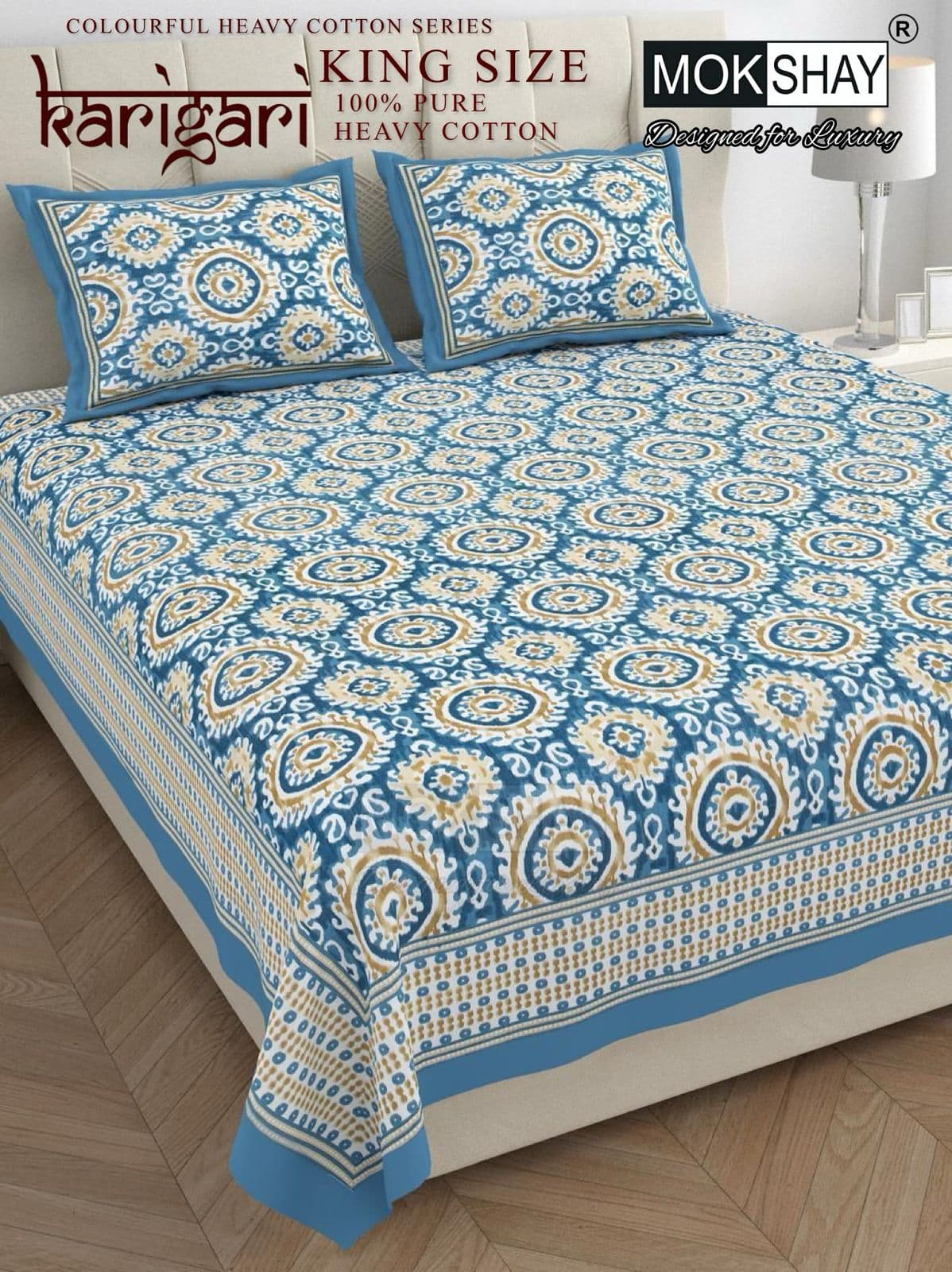Karigari Premium cotton King size bedsheet