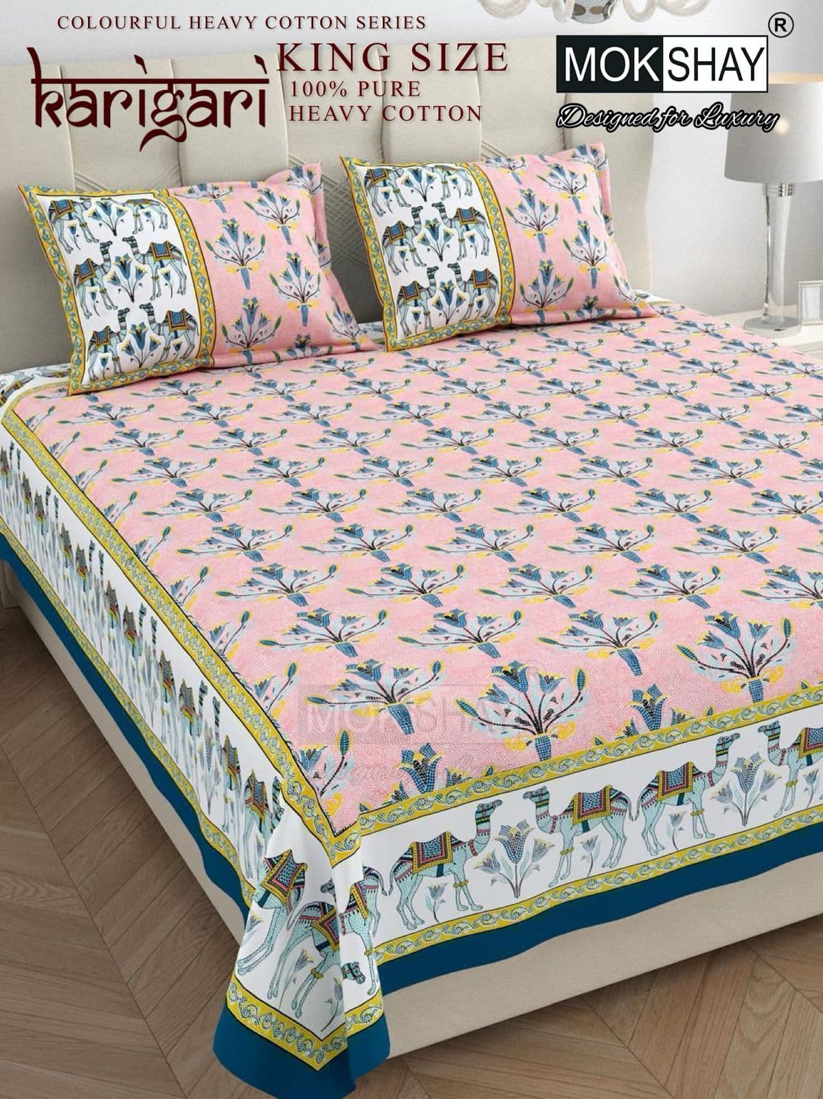Karigari Premium cotton King size bedsheet