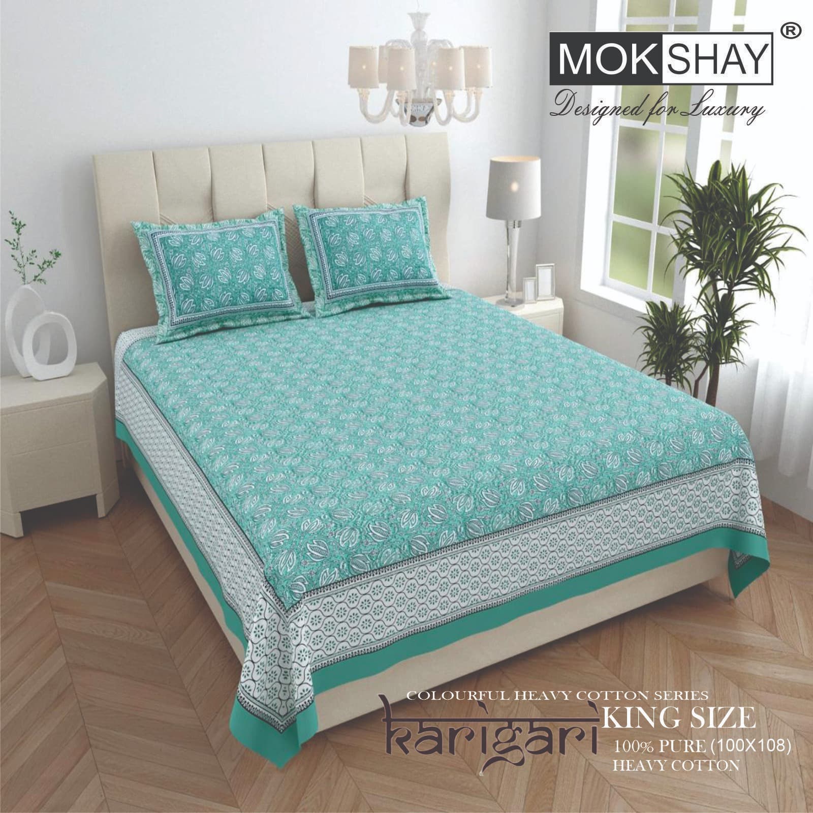 Karigari Premium cotton King size bedsheet