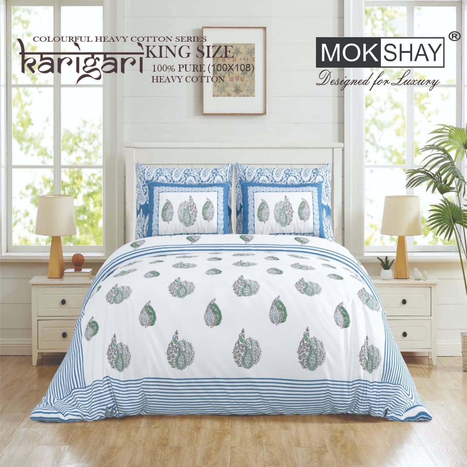 Karigari Premium cotton King size bedsheet