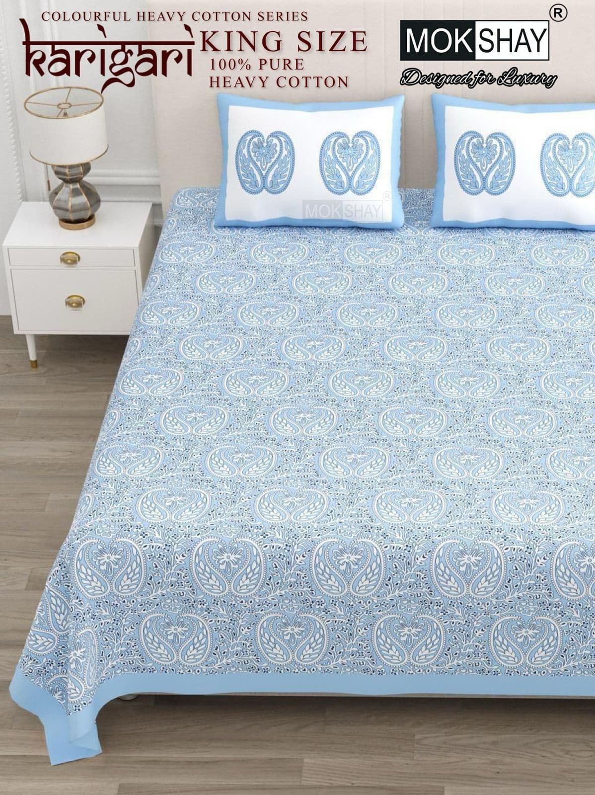 Karigari Premium cotton King size bedsheet