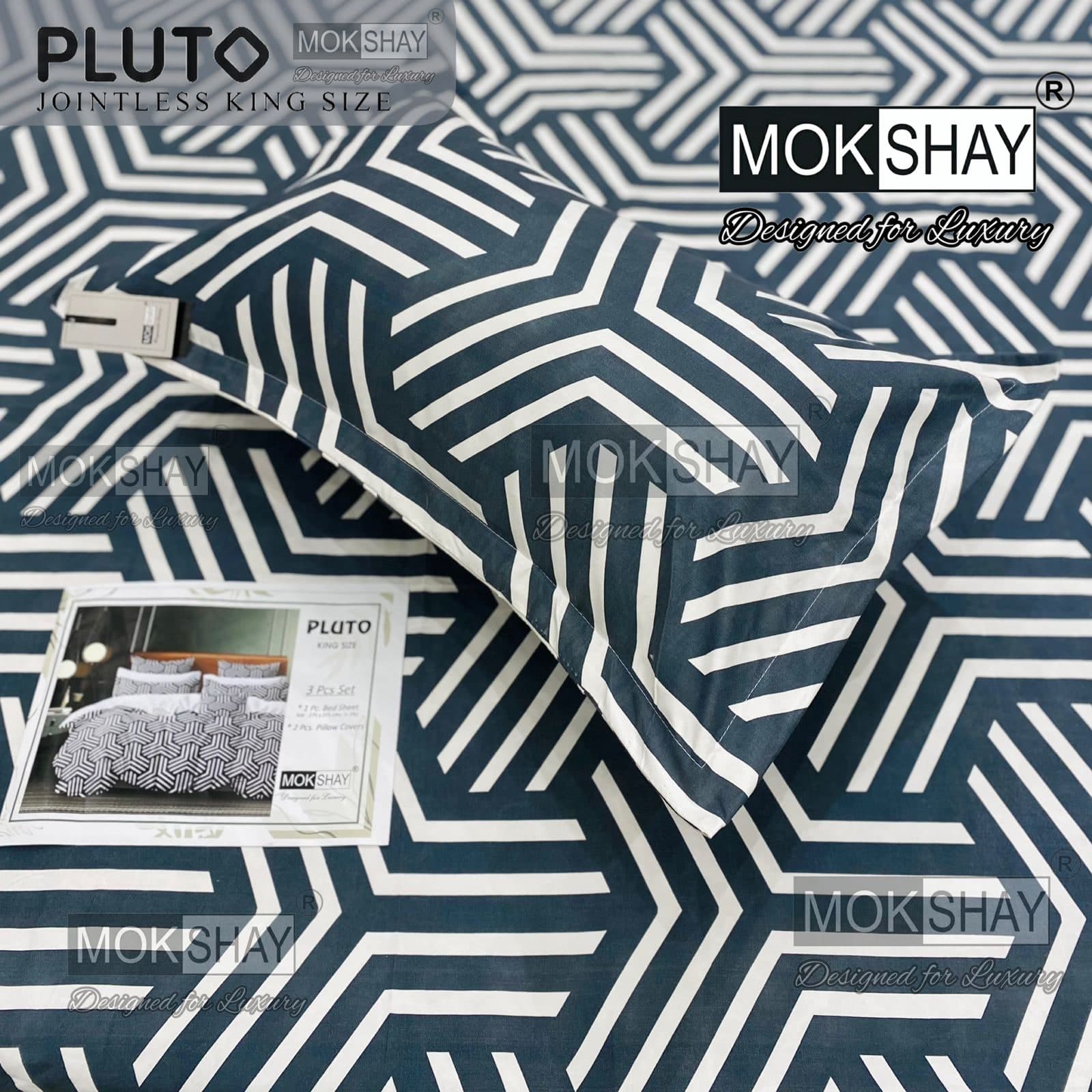 Pluto King Size Bedsheet Set – 3 Pcs | MOKSHAY