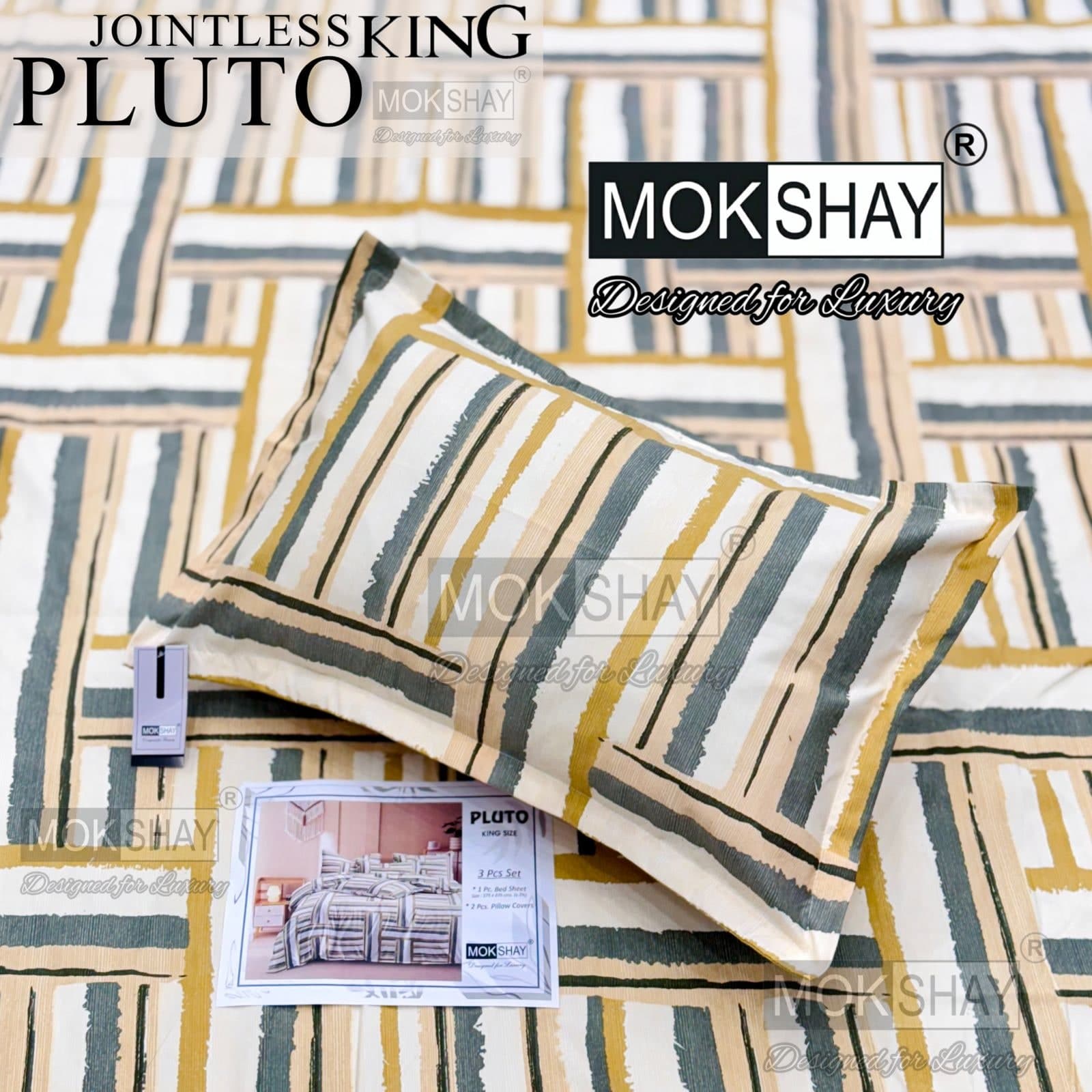 Pluto King Size Bedsheet Set – 3 Pcs | MOKSHAY