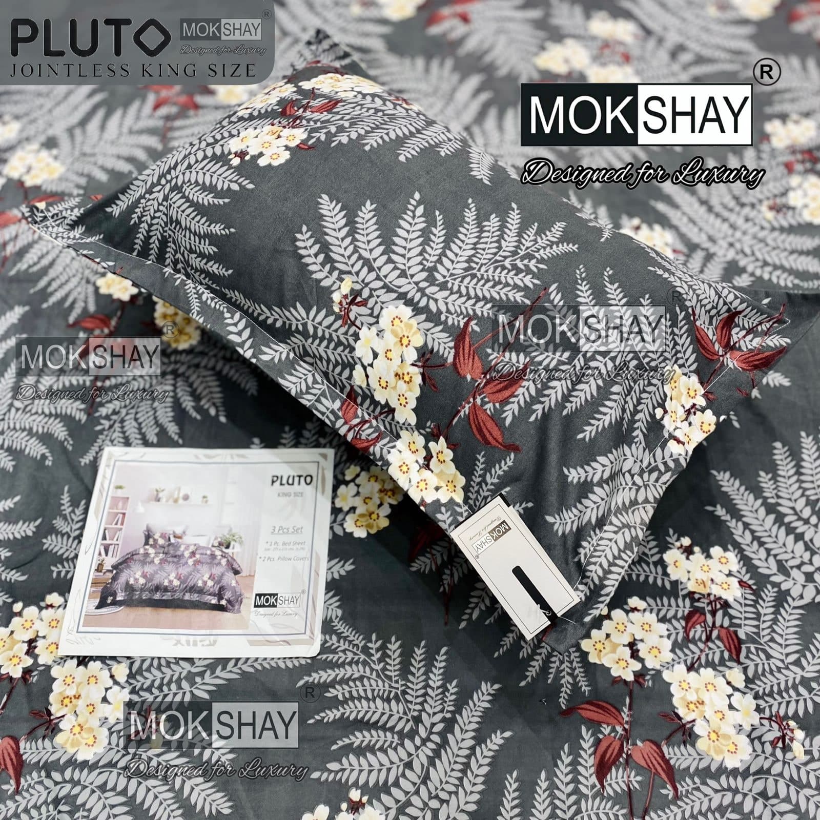 Pluto King Size Bedsheet Set – 3 Pcs | MOKSHAY